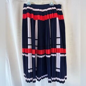 Banana Republic pleated color block midi skirt